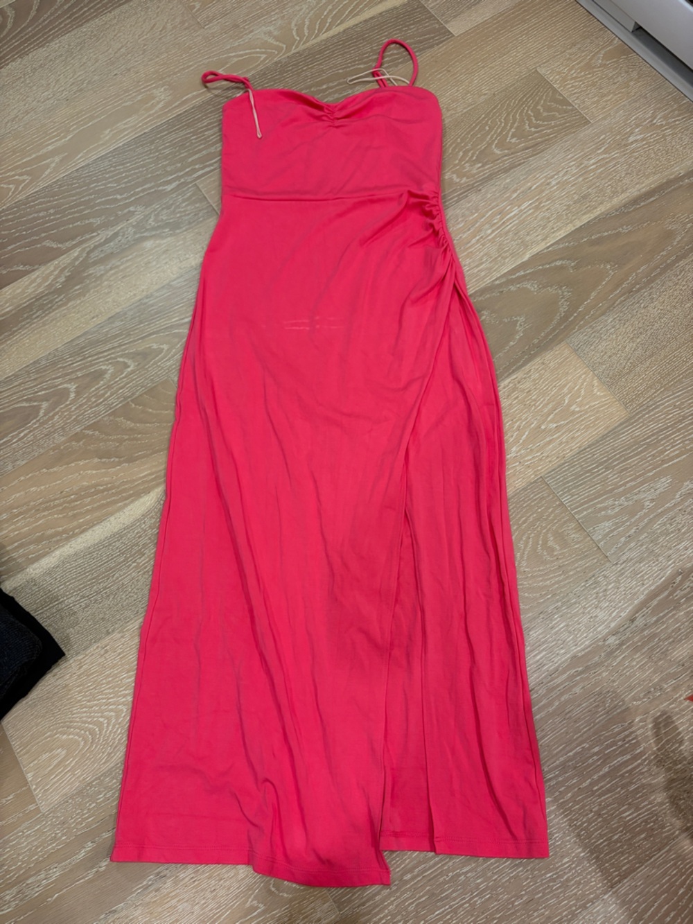 Aritzia Wilfred Hot Pink Strappy Dress